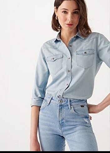 Mango jean gömlek