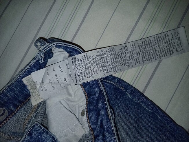 34 Beden mavi Renk Ltb düşük bel eskitmeli jean