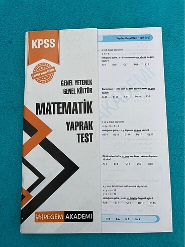 Matematik yaprak test