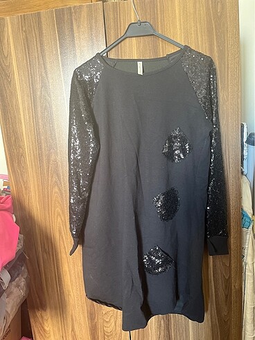 Pullu elbise tunik