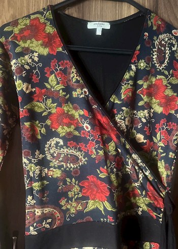 Çiçek Desenli Uzun Kollu Bohem Kadın Elbise - Görsel 2