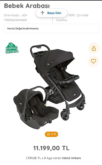 Joie bebek arabası