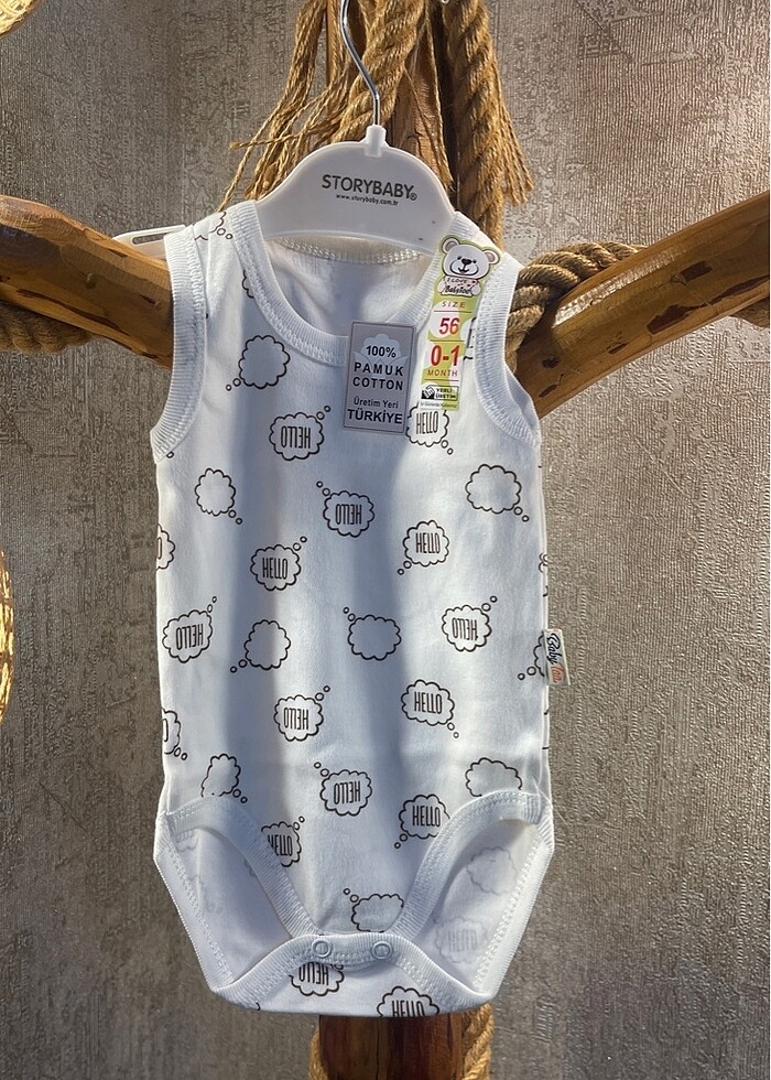 Unisex çıtçıtlı badi 0 pamuk - Görsel 2