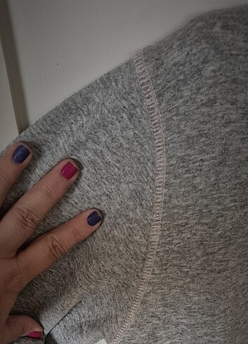 m Beden gri Renk Gri Önü fermuarlı sweat ceket