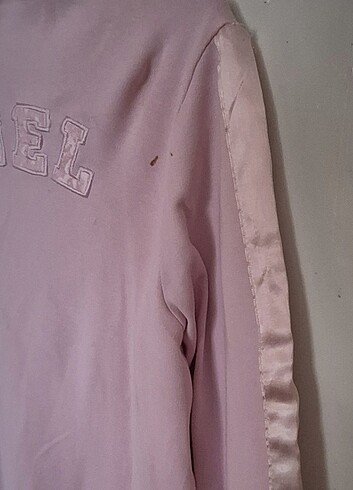 Pembe Önü fermuarlı Angel Nakışlı Sweat - Görsel 13
