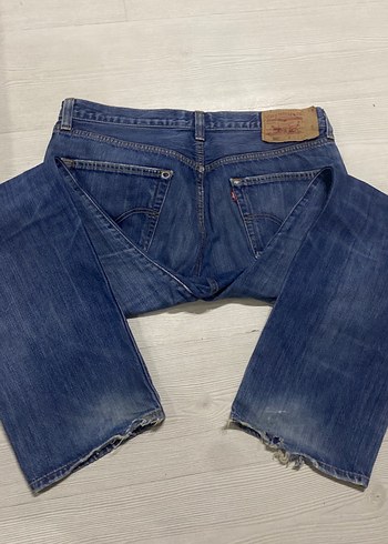 Levis 501 Düğmeli Fermuar W36 Doğal Yıpranmış Paça 2019 Orijinal - Görsel 5