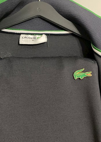 s Beden yeşil Renk Erkek Lacoste Fermuarlı Yeşil eşofman takımı