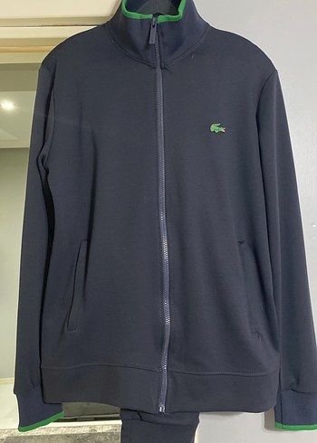Erkek Lacoste Fermuarlı Yeşil eşofman takımı