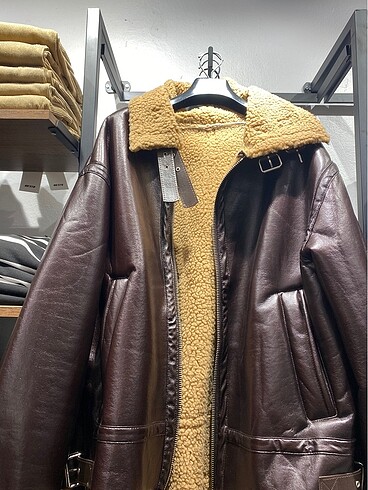 H&M Erkek kürklü deri ceket