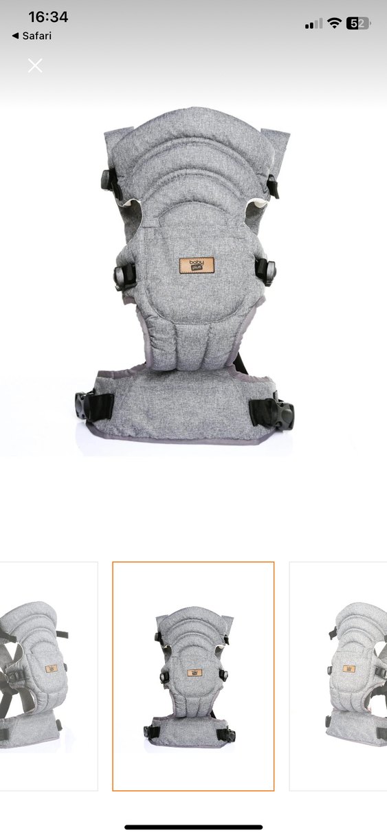 Gri Bebek Taşıyıcı Kanguru - Görsel 2