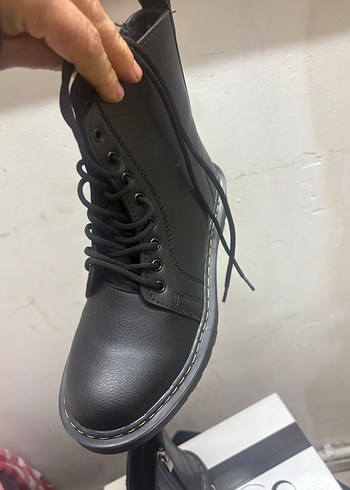 Siyah Deri Goth  Botlar - Görsel 2