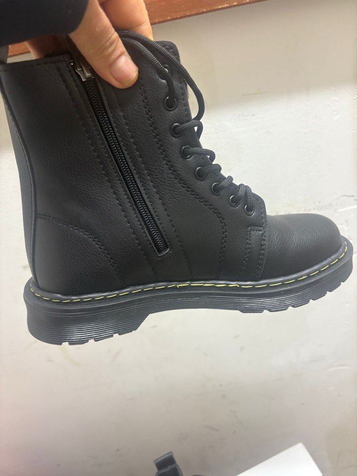 Siyah Deri Goth  Botlar - Görsel 5