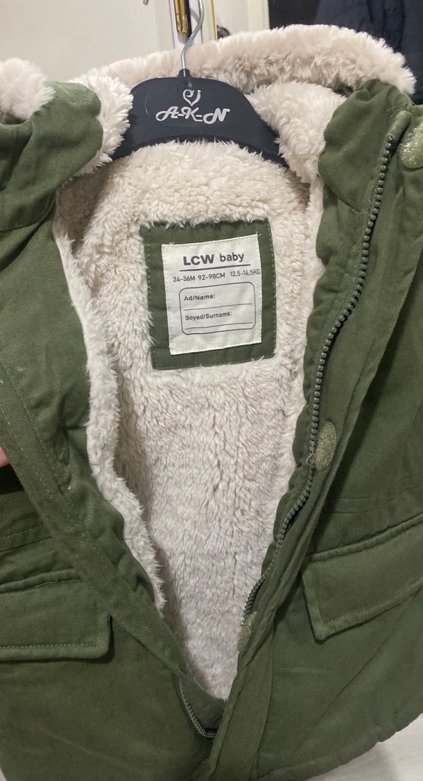 Erkek Çocuk Yeşil Kürklü Street Wear Mont - Görsel 4