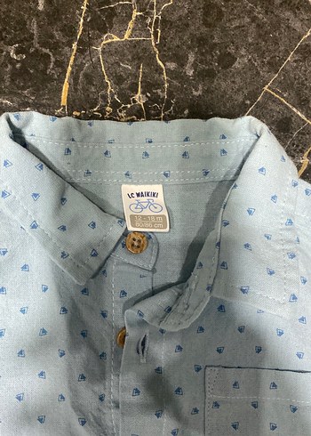 Mavi Desenli  Kollu Erkek Gömlek - Görsel 3