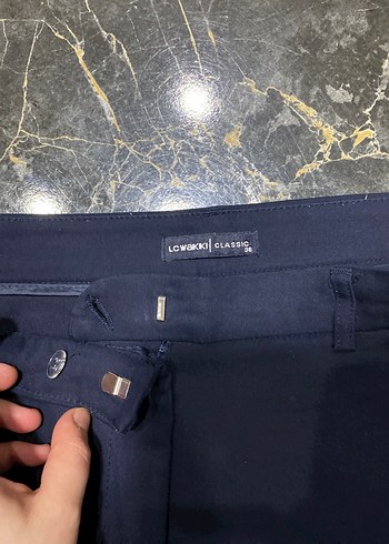 Lacivert  Kadın kumas Pantolon - Görsel 3