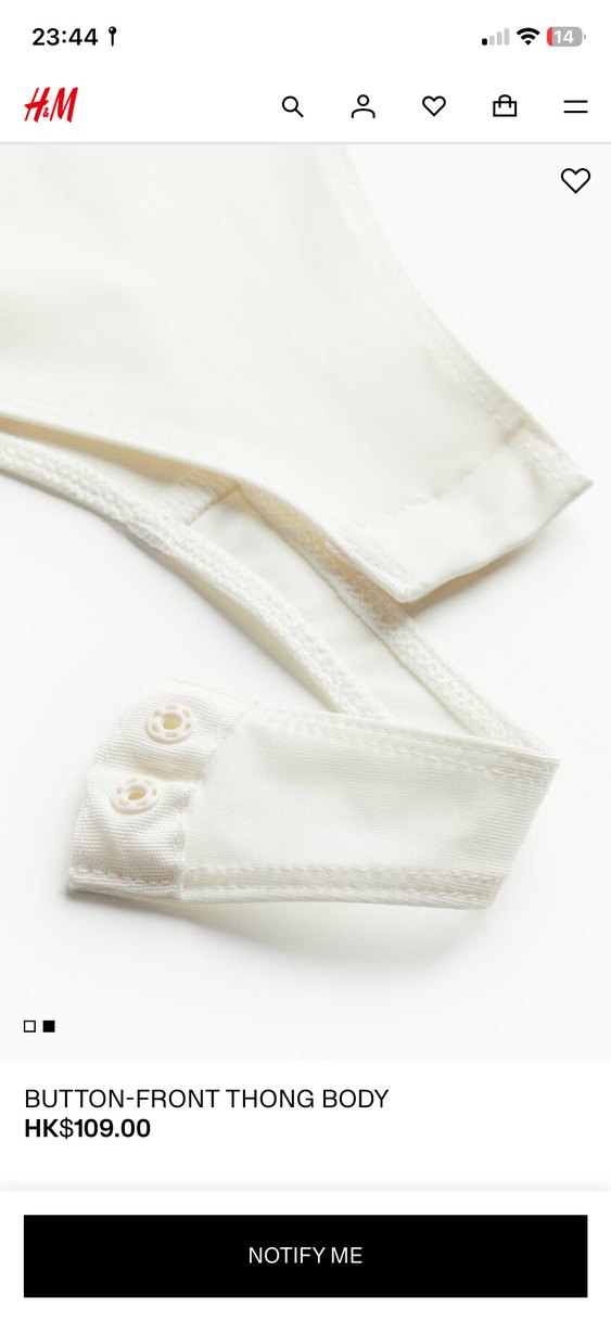 Düğmeli Beyaz Kısa Kollu H&M zıbın - Görsel 2