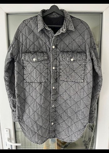 Gri Düğmeli Kadın Denim Ceket - Görsel 2