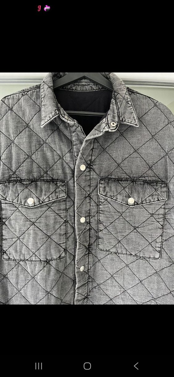 Gri Düğmeli Kadın Denim Ceket - Görsel 3