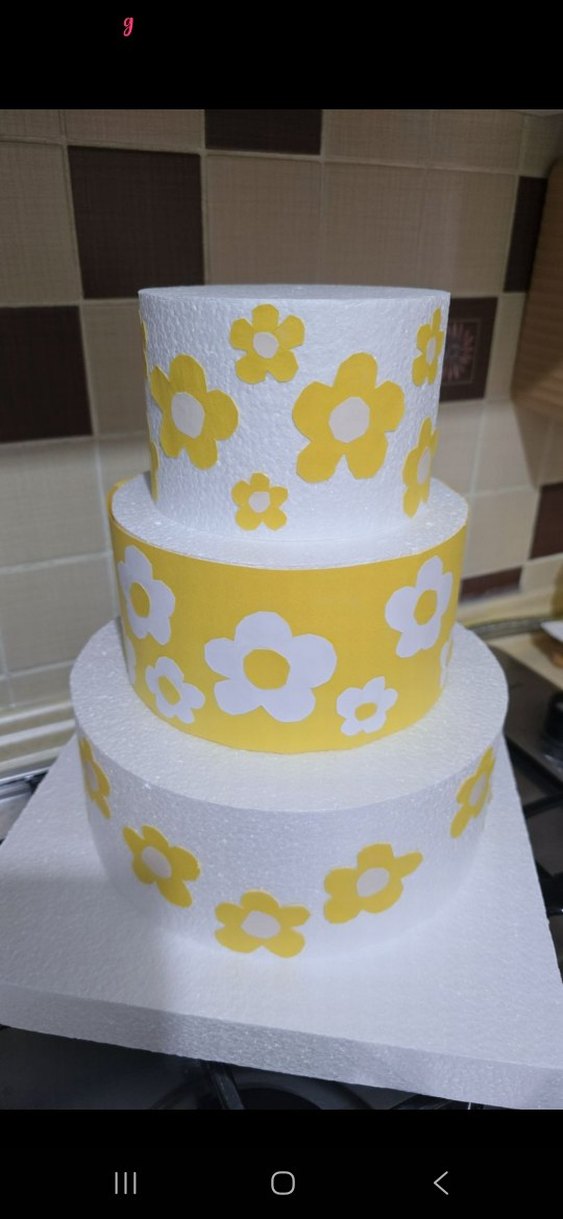 Maket papatyalı pasta papatya konsept - Görsel 2