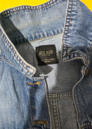 Düğmeli Mavi Kadın Kot Ceket - Görsel 2