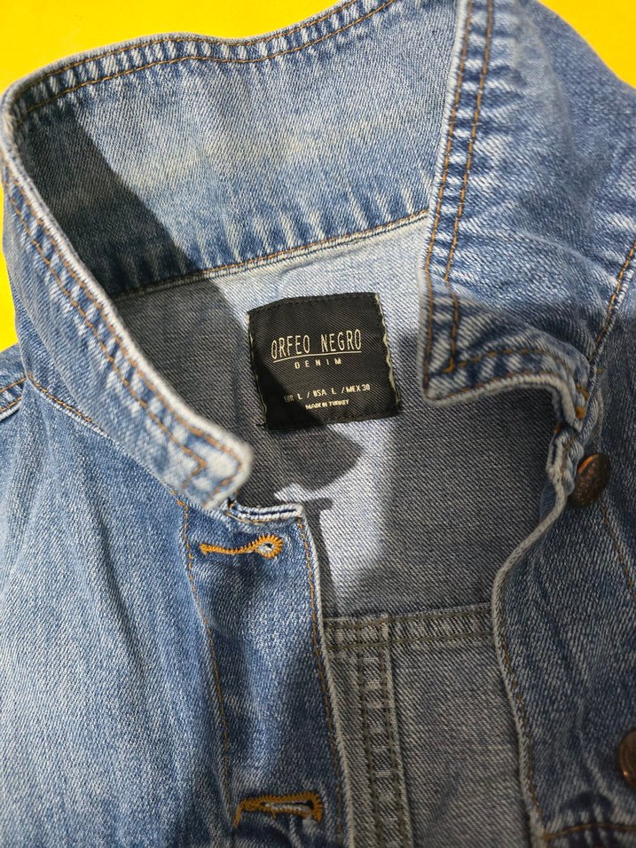 Düğmeli Mavi Kadın Kot Ceket - Görsel 2