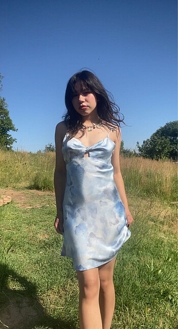 Saten elbise