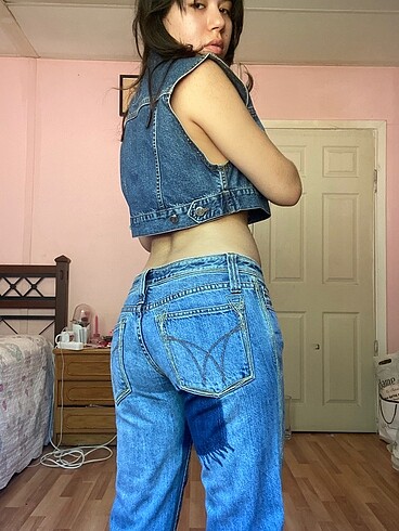 Guess vintage düşük bel jean