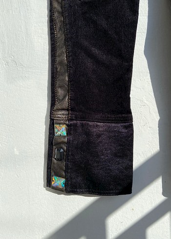 Vintage işlemeli kapri - Görsel 3