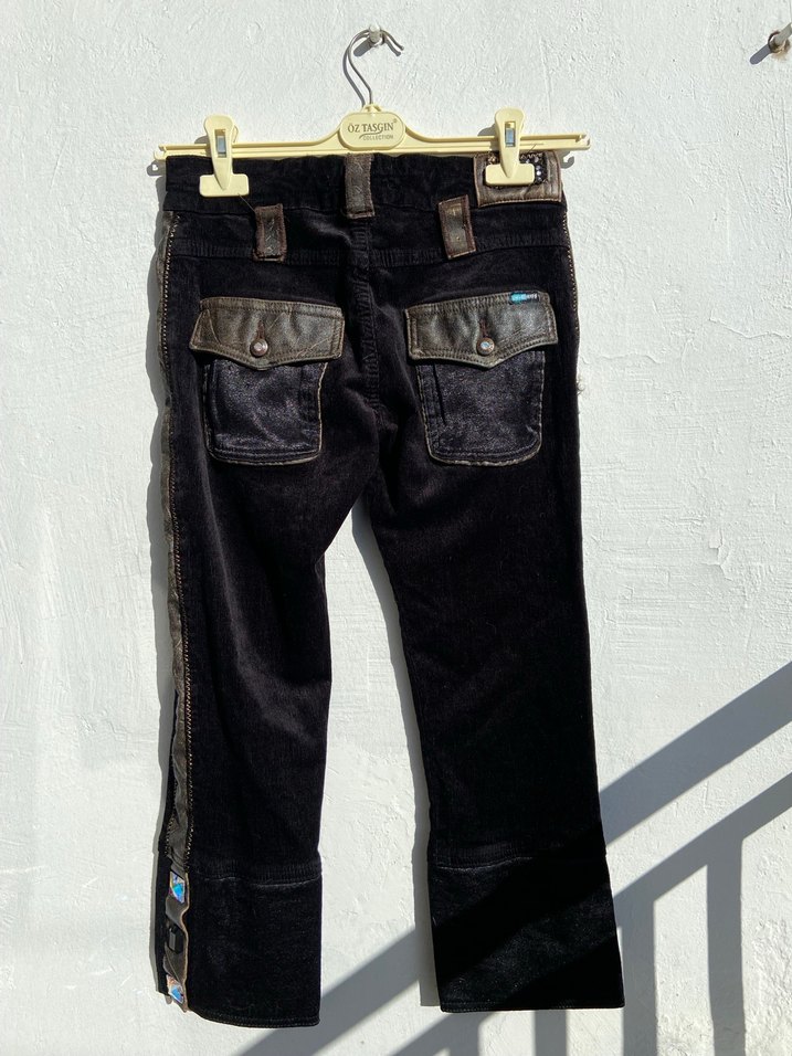 Vintage işlemeli kapri - Görsel 5