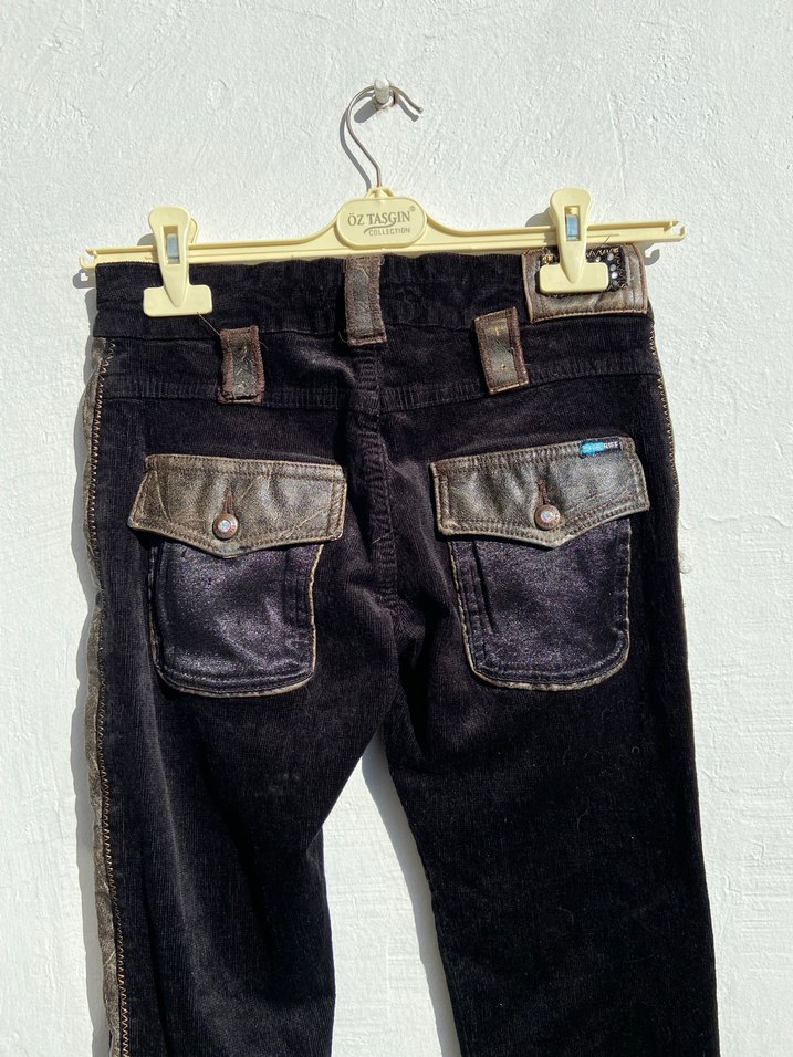 Vintage işlemeli kapri - Görsel 4