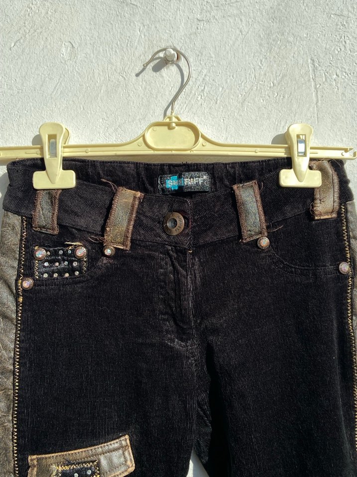 Vintage işlemeli kapri - Görsel 2