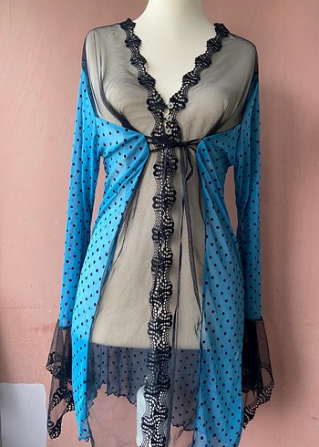 Vintage dantel sabahlık - Görsel 3