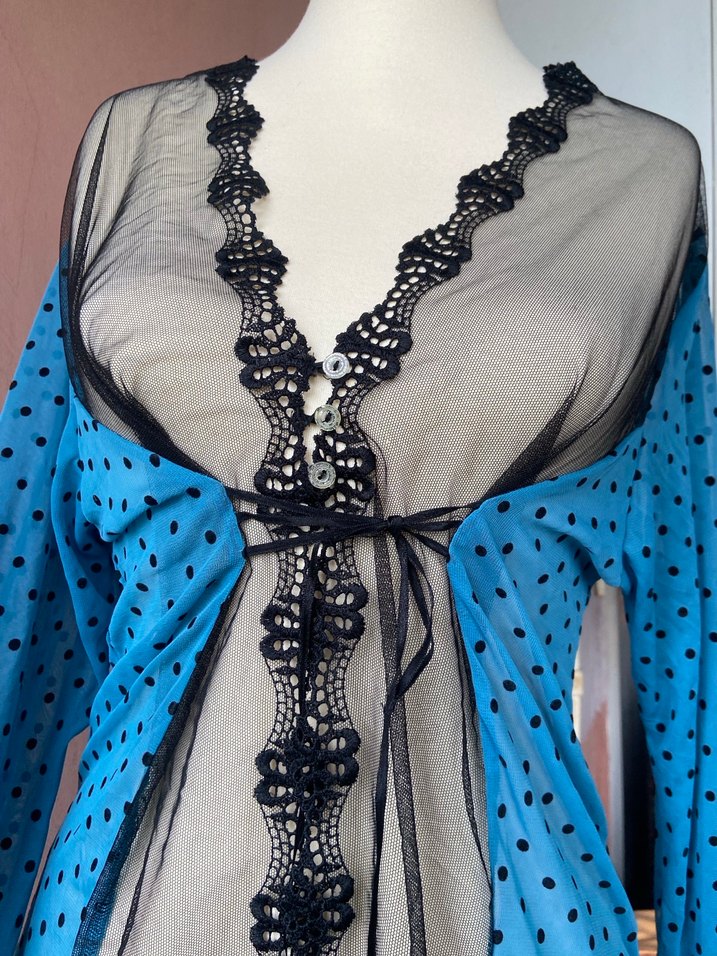 Vintage dantel sabahlık - Görsel 4