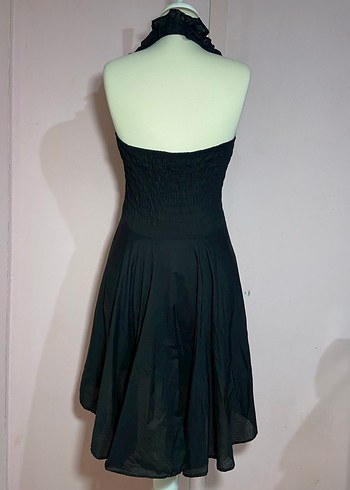 2000s fırfırlı siyah elbise - Görsel 5