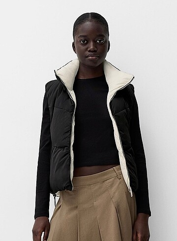 Bershka Çift Taraflı Range Rover Mom Yelek