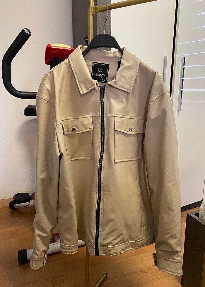 Erkek Suni Deri Ceket - Görsel 3