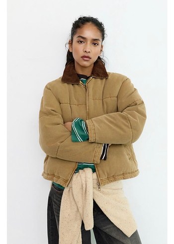 Pull & Bear Kadın Kahverengi Midi Ceket - Görsel 2