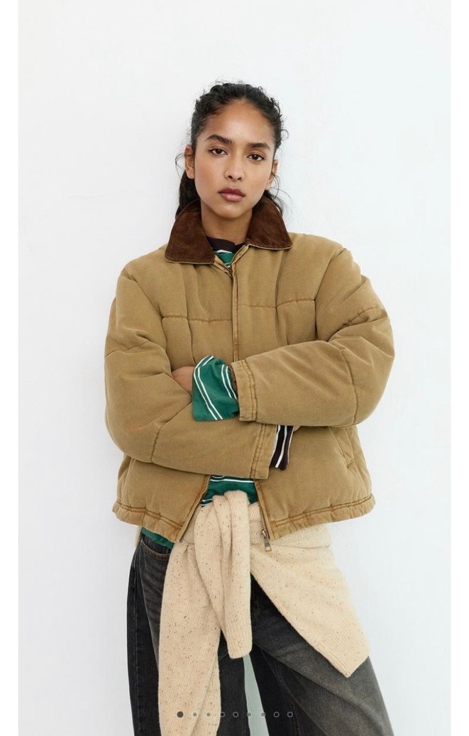 Pull & Bear Kadın Kahverengi Midi Ceket - Görsel 2