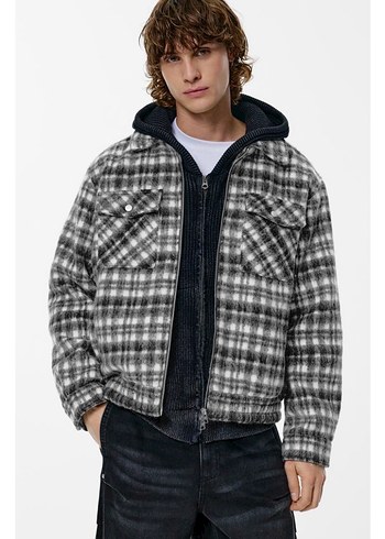 Pull&Bear Kareli Yumuşak Ceket - Görsel 2