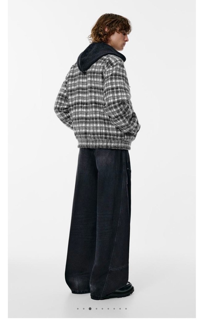 Pull&Bear Kareli Yumuşak Ceket - Görsel 4