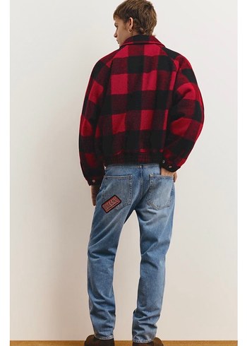 Pull&Bear Kareli Bomber Ceket - Görsel 4