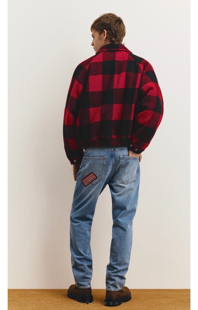 Pull&Bear Kareli Bomber Ceket - Görsel 4