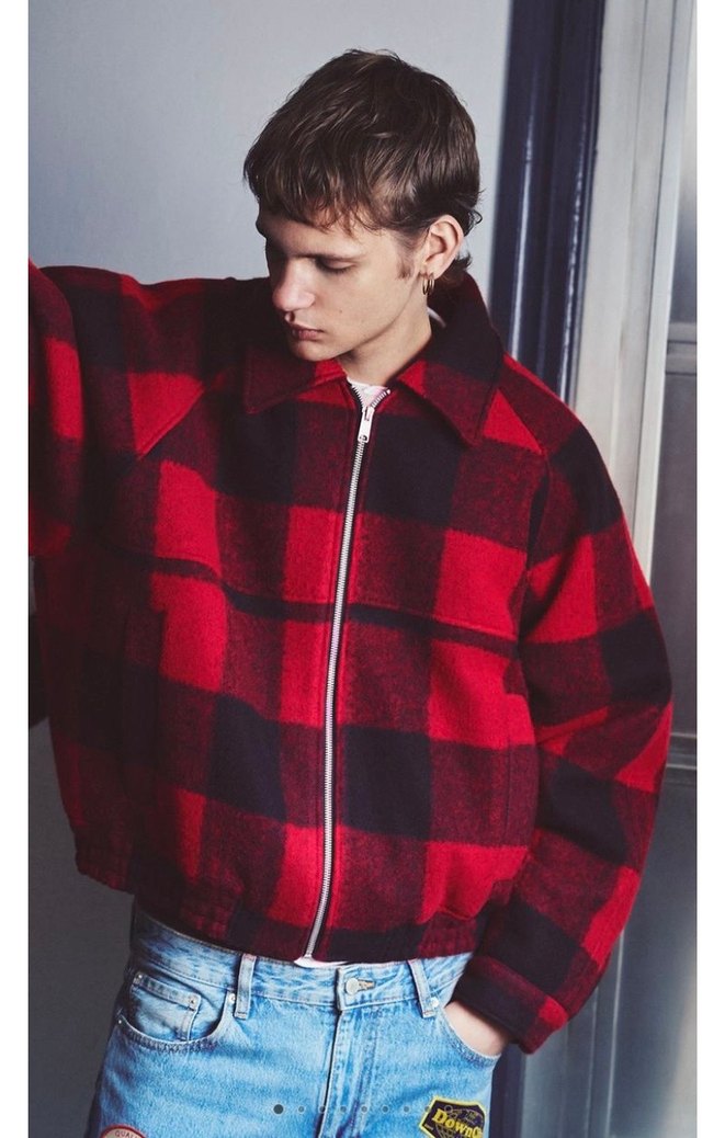 Pull&Bear Kareli Bomber Ceket - Görsel 5