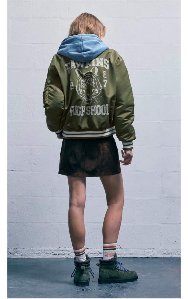 Pull&Bear Stranger Things Bomber Ceket - Görsel 4