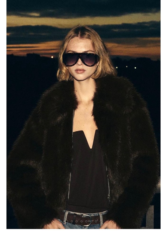 Pull&Bear Fermuarlı Suni Kürk - Görsel 2