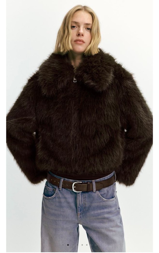 Pull&Bear Fermuarlı Suni Kürk - Görsel 3