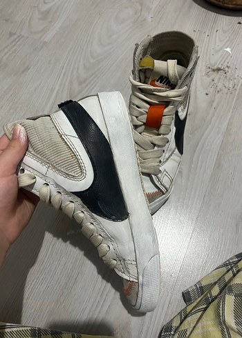 36 Beden Nike Beyaz Gri Kadın Spor Ayakkabı Velcro