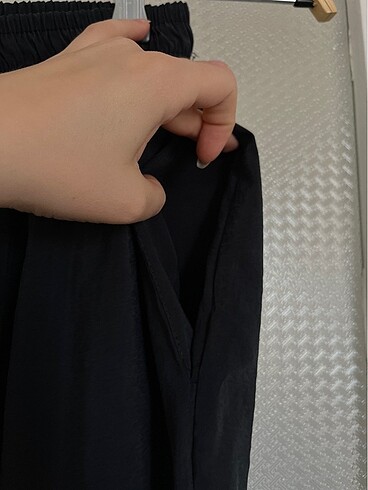s Beden siyah Renk Tencel Şalvar pantolon