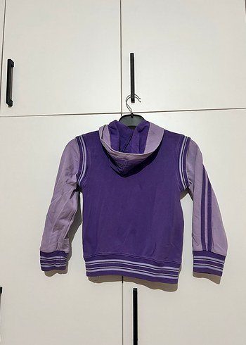Kız Çocuk Mor Fermuarlı Sweatshirt - Görsel 2