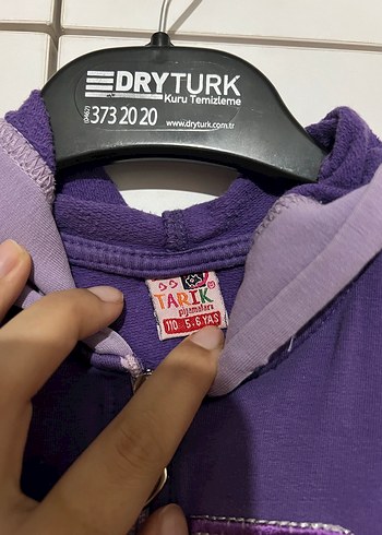 Kız Çocuk Mor Fermuarlı Sweatshirt - Görsel 4